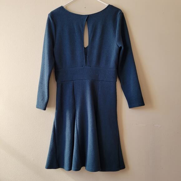 Free People Heartstopper Knit Dress in Teal sz Large - Picture 5 of 7
